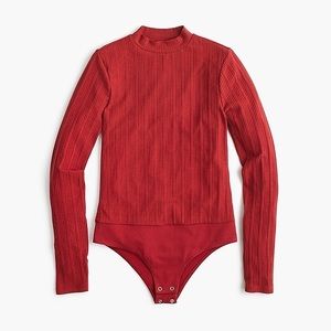 Jcrew Ribbed Mockneck Bodysuit